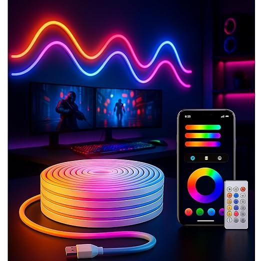 5 Meter Smart RGB Neon LED Strip Lights